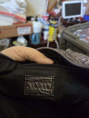 XOXO Men's Gray Zip-Top Crossbody Bag